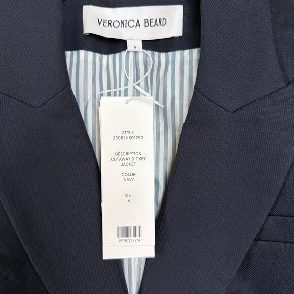 VERONICA BEARD Navy Cutaway Dickey Jacket Size 6 NWT - Picture 12 of 12